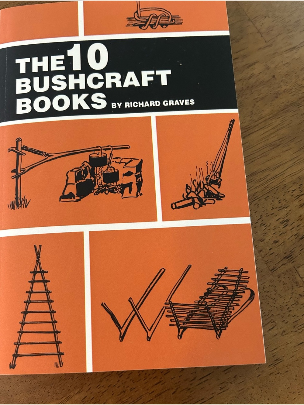 The 10 Bushcraft Books — Orange Decorative Coffee Table Book